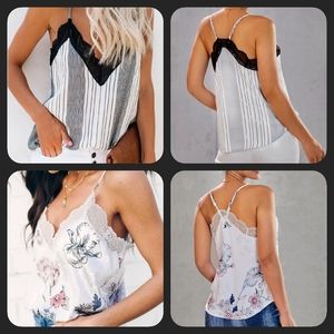 2pcs Amber Millet 1)Trudie 1)Tori Strappy V-Neck Loose Camisole Tank Top Size M